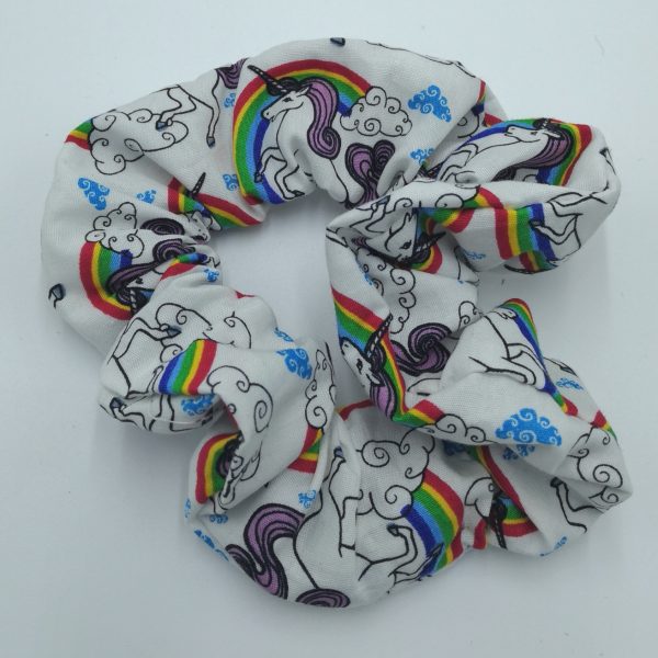 Rainbow Unicorn Scrunchie