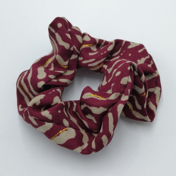 Raspberry Red Tiger Stripes Scrunchie