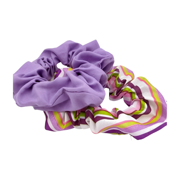 Stripey Scrunchie Duo