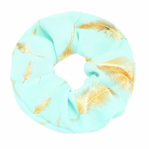 Turquoise Gold Feather