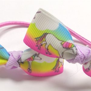 Unicorn on roller skates Hair Ties