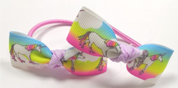 Unicorn on roller skates Hair Ties - Image 2