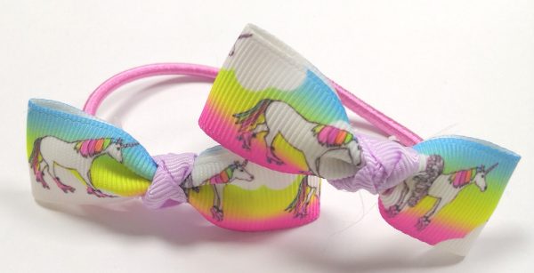 Unicorn on roller skates Hair Ties - Image 3