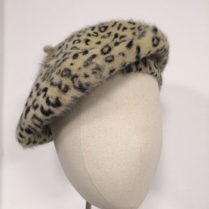 Whipped Cream Leopard Beret