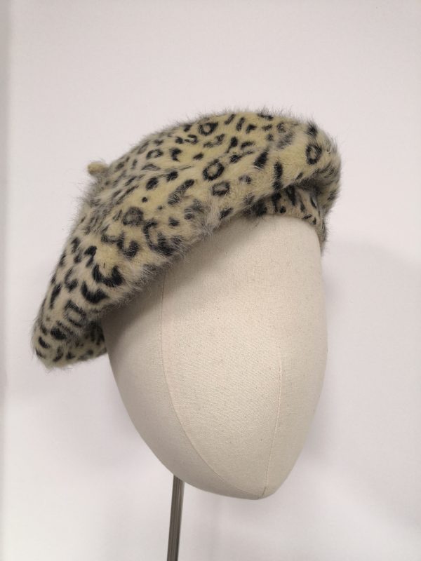 Whipped Cream Leopard Beret